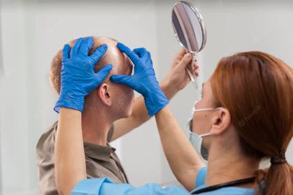 La calvicie de patrón masculino se produce en el nacimiento del pelo y en la coronilla