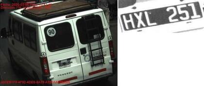 La camioneta de la TVP involucrada en el robo