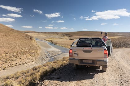 La camioneta de Santiago Carrillo cerca de Santa Catalina