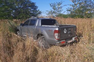 La camioneta donde fue hallado asesinado Marcelo Longhi.