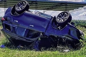 Perdió el control de la camioneta y volcó en la ruta 14: un muerto