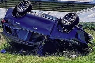 Perdió el control de la camioneta y volcó en la ruta 14: un muerto