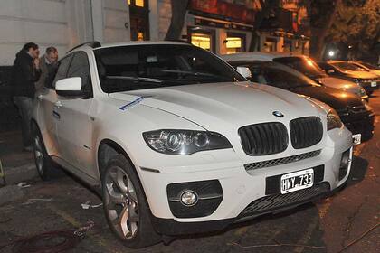 La camioneta blanca que conducía Fariña al momento de la detención