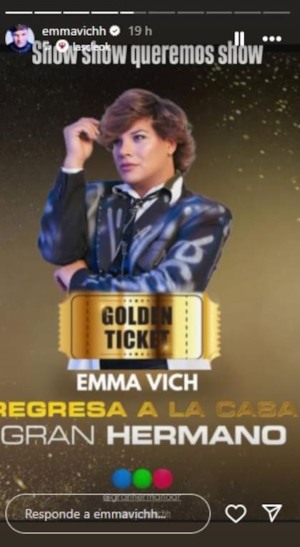 La campaña de Emma Vich en redes para volver a Gran Hermano