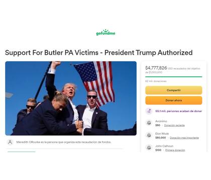La campaña de Trump abrió un sitio de donaciones para las víctimas y recaudó más de 4.7 millones de dólares