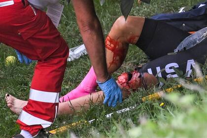 La campeona defensora de la contrarreloj, Chloé Dygert, accidentada en Imola