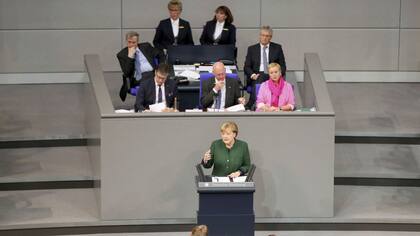 Merkel en el Bundestag