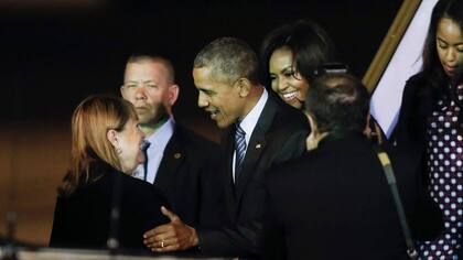 La canciller Susana Malcorra recibió a Barack Obama y a su familia