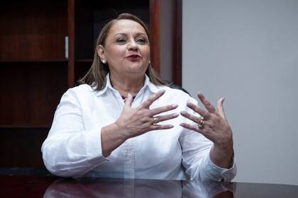 La candidata presidencial de Costa Rica, Lineth Saborio, por el Partido Unidad Social Cristiana.