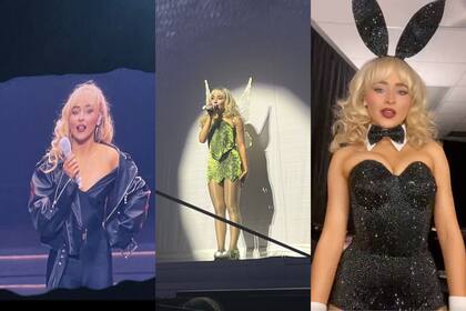 La cantante cambió de atuendo tres veces durante uno de sus recitales del Short n' Sweet Tour