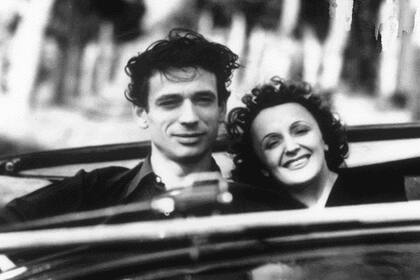 La cantante con Yves Montand, uno de sus amores