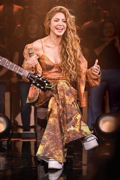 La cantante durante su actuación en el late show de Jimmy Fallon.