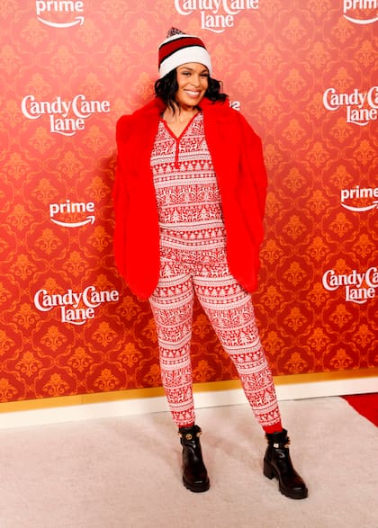 La cantante Jordin Sparks, en la premiere de la comedia navideña Candy Cane Lane