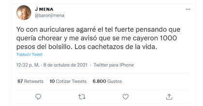 La cantante se sinceró en Twitter sobre un episodio que vivió en la vía pública