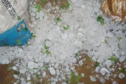 La cantidad de granizo que cayó en esa zona