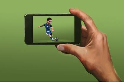 La captura de Messi en los celulares