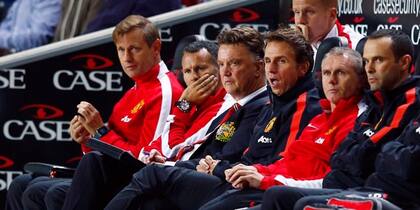 La cara de Louis van Gaal tras la goleada sufrida