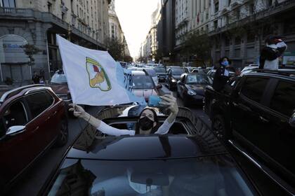 Los militantes se dirigieron a la Plaza de Mayo,a 10 años de la muerte de Néstor Kirchner