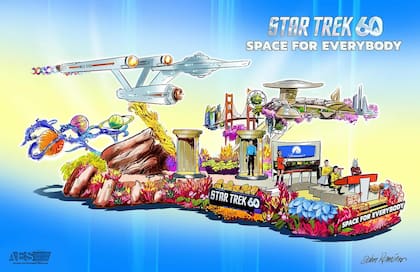 La carroza de Star Trek fue diseñada por el artista John Ramírez (Instagram/@startrek)