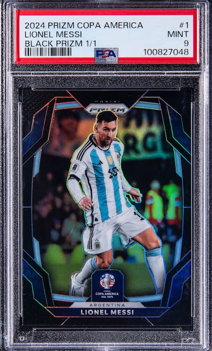 La carta coleccionable de Lionel Messi (Foto: Goldin.com)