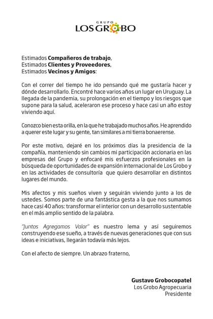 La carta de Grobocopatel