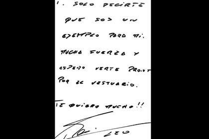 La carta de Messi