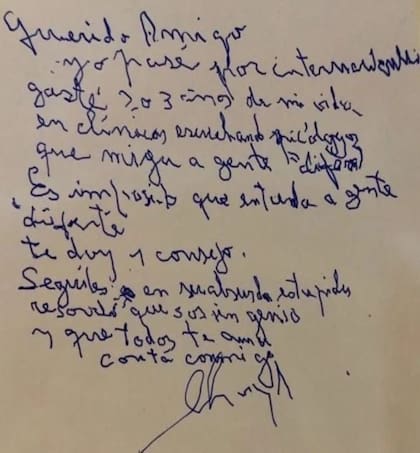 La carta que Charly García le escribió a Maradona hace algunos meses atrás