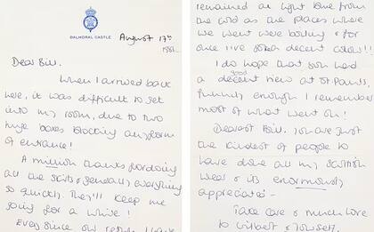 La carta de Lady Di inédita en donde habla sobre su luna de miel en Escocia