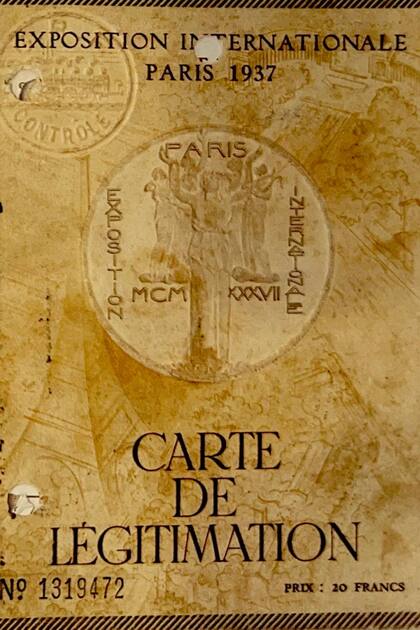 La Carta de Legitimación que recibió Salomón Lerman para acceder a la Exposición Internacional de París de 1937