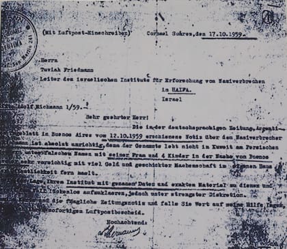 La carta de Lothar a Friedmann, en octubre de 1959