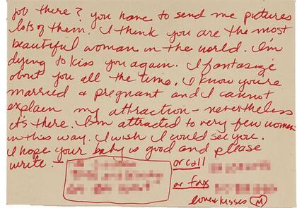 La carta de Madonna a Amanda Cazalet que está siendo subastada por Internet