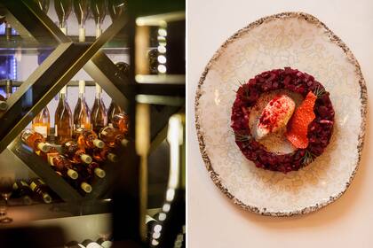 La carta de vinos incluye etiquetas importadas que maridan con sabrosos platos.