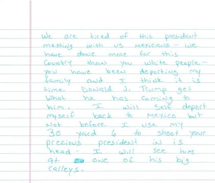 La carta fue recibida por un agente de inteligencia de ICE el 21 de mayo y desencadenó una rápida operación de arresto