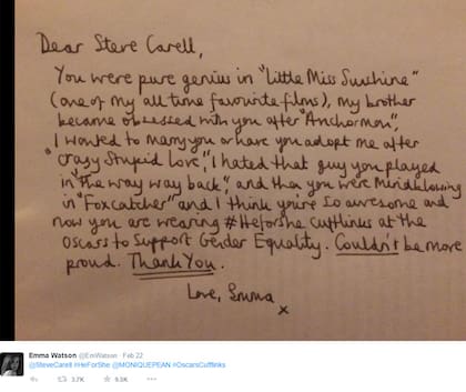 La carta para Steve Carell