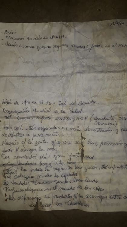 La carta que afirman que fue encontrada en el basural de Las Parejas