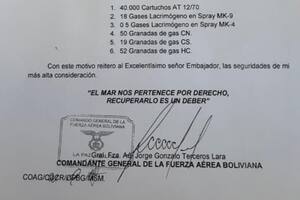 La carta que difundió la Cancillería de Bolivia y en la que se basan sus acusaciones contra el gobierno de Mauricio Macri