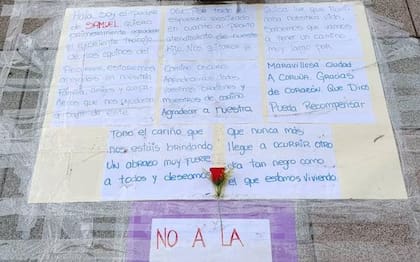 La carta que el padre de Samuel dejó en el lugar en el que fue asesinado