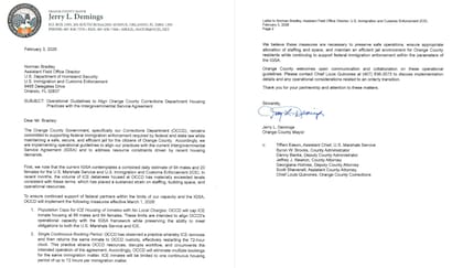 La carta que envió el alcalde de Orange, Jerry Demings, al ICE