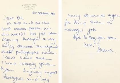 La carta que Lady Di le envió al diseñador real y en donde habla de su luna de miel en Escocia