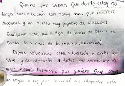 La carta que Morena Rial escribió desde prisión