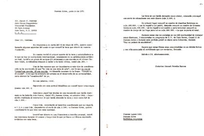 La carta que Peralta Ramos envió a la Fundación Guggenheim en la que explica que la comida que brindó fue la obra de arte