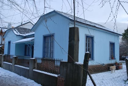 La casa Castillo en invierno, antes de convertirse en restaurante