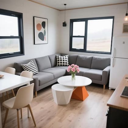 La casa de dos pisos se puede ampliar hasta seis habitaciones (amazon)