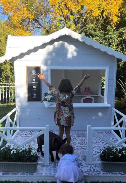La casa de juegos que la actriz montó en su jardín