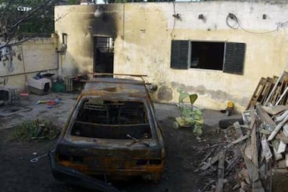 La casa de la víctima luego del ataque de Soria