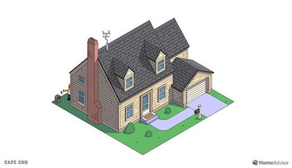 La casa de Los Simpson con estilo Cape Cod, según Home Advisor.