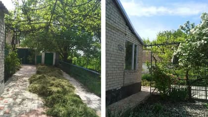 La casa de los Voronkov en el pueblo de Novolyubymivka.