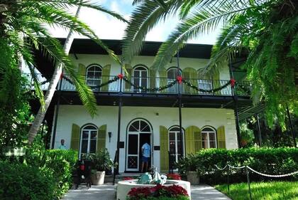 La casa donde vivió Ernest Hemingway en Cayo Hueso, ahora es un museo abierto al público