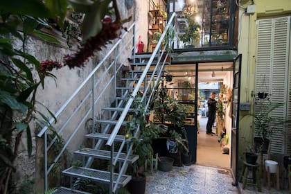 La casa mantiene su estética original hace 100 años. Los pisos calcáreos son parte de su historia