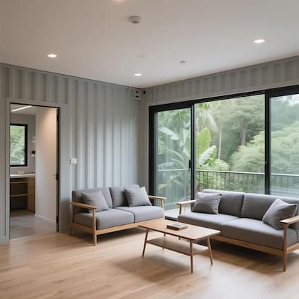 La casa prefabricada de estilo rústico tiene varios modelos (Amazon)